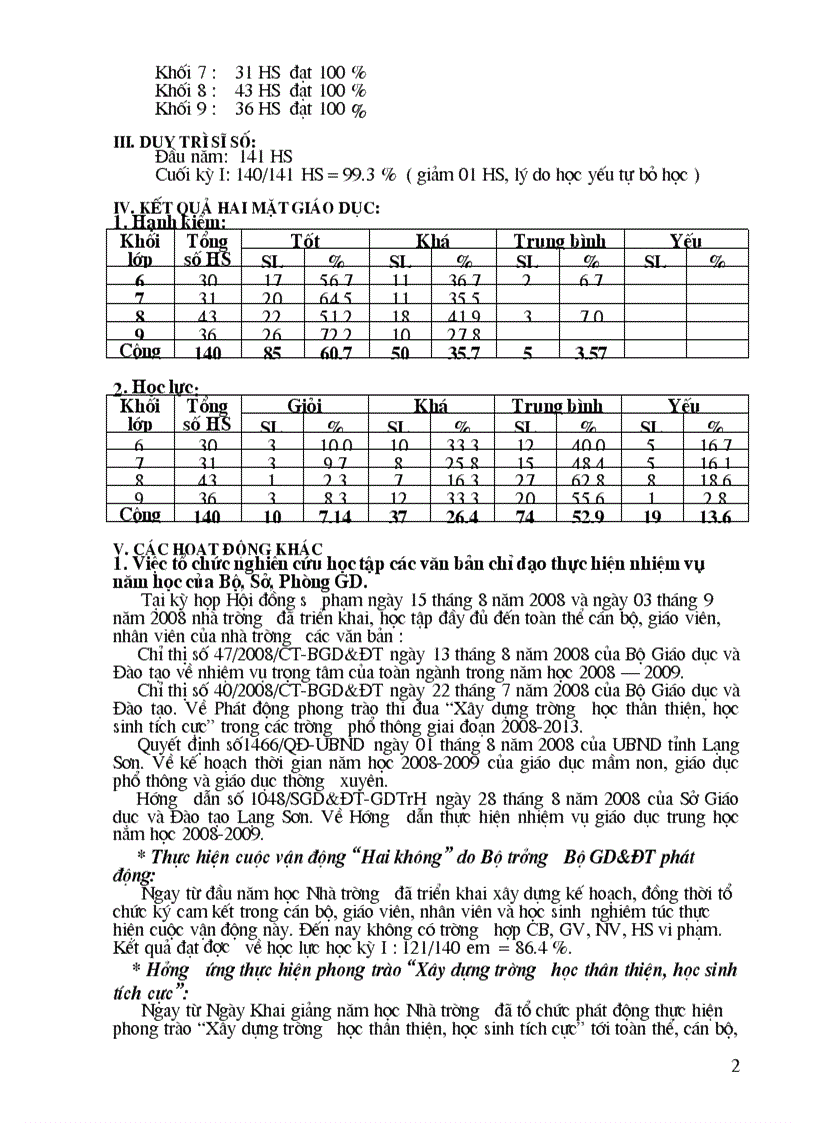 image for page Bao cao so ket Hoc ki I rat day du