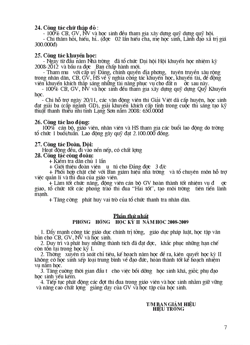 image for page Bao cao so ket Hoc ki I rat day du