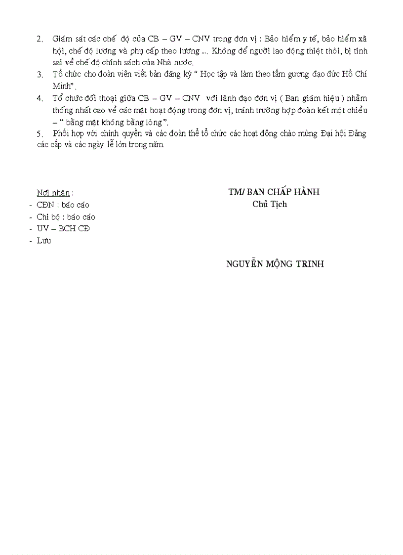 image for page Báo cáo sơ kết học kỳ I công tác Công đoàn 2009 2010