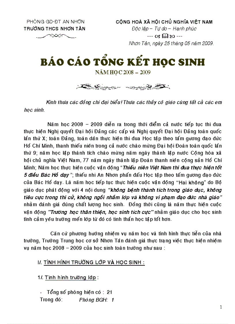 image for page Báo cáo sơ kết HS cuối năm