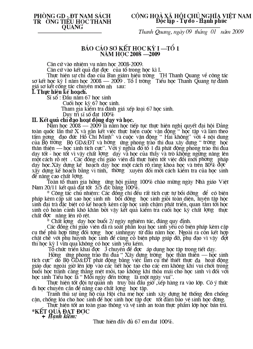 image for page Báo cáo sơ kết Tổ