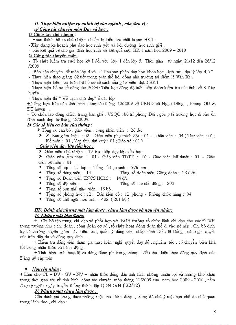 image for page Báo cáo tháng của chi bộ trường về đảng ủy xã