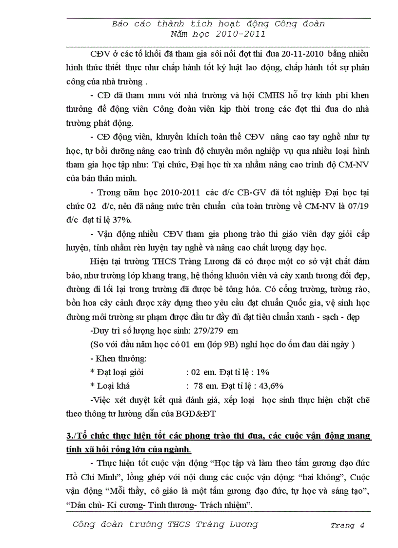 image for page Báo cáo thành tích Công đoàn