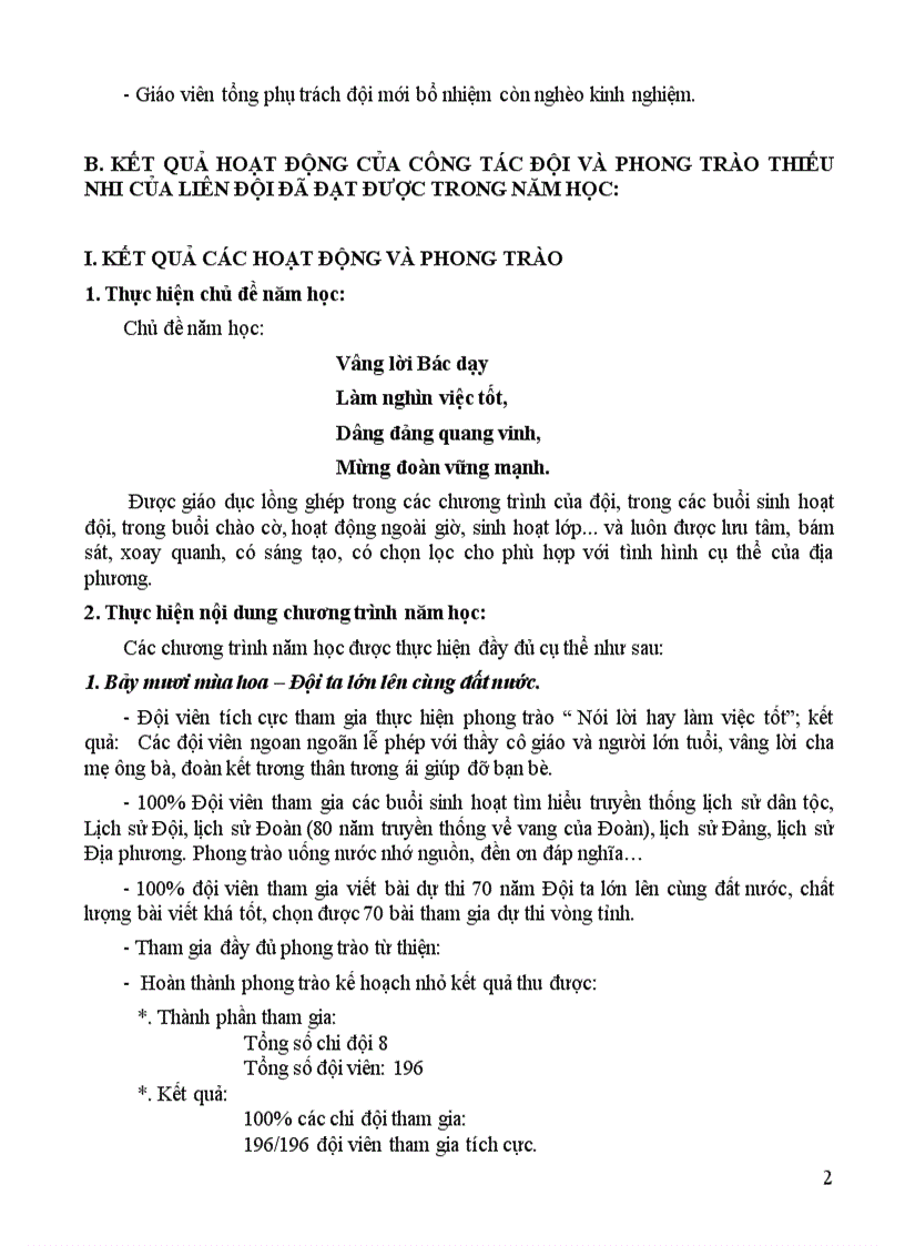 image for page Báo cáo thành tích công tác đội năm 2011 2010