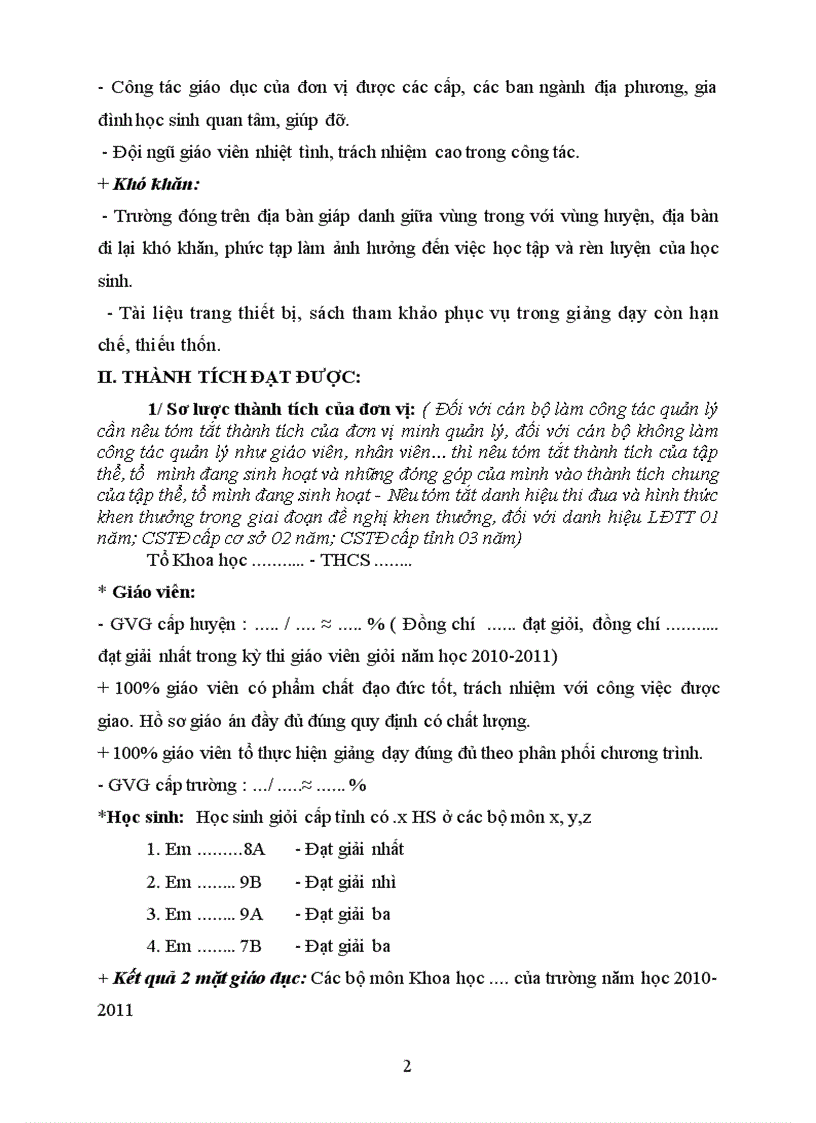 image for page Báo cáo thành tích CSTĐ CS LĐTT 2011