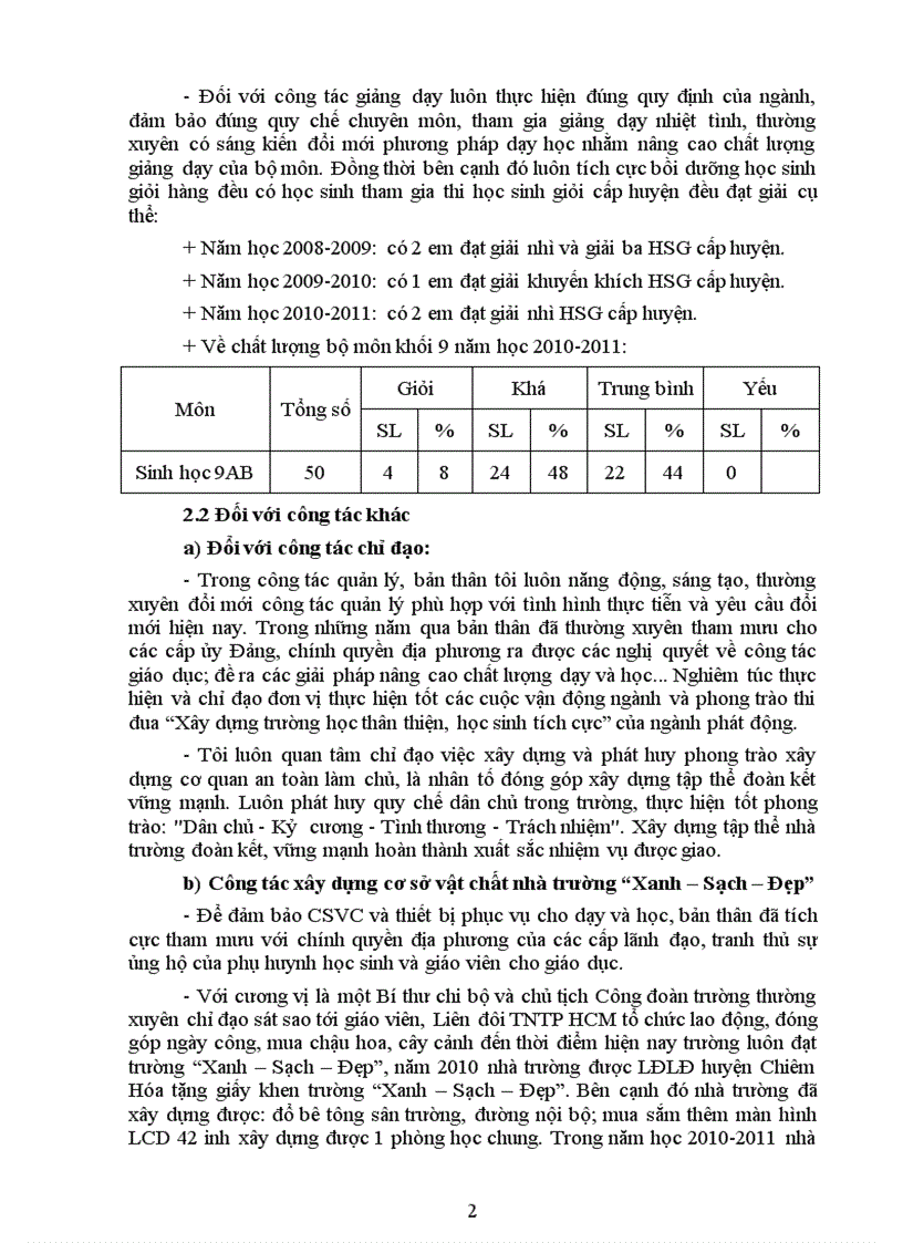 image for page Báo cáo thành tích CSTĐ năm học 2010 2011