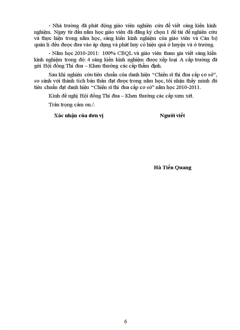 image for page Báo cáo thành tích CSTĐ năm học 2010 2011