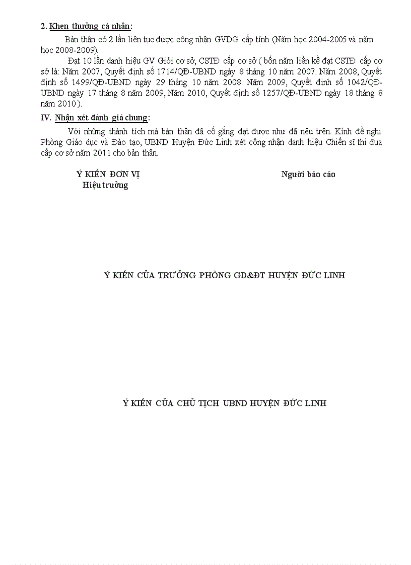 image for page Báo cáo thành tích đề nghị khen thưởng chiến sĩ TĐCS