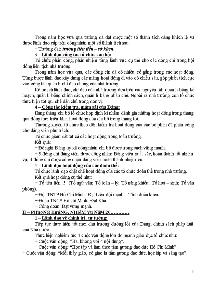 image for page Bao cáo thực hiện NQ Chi bộ