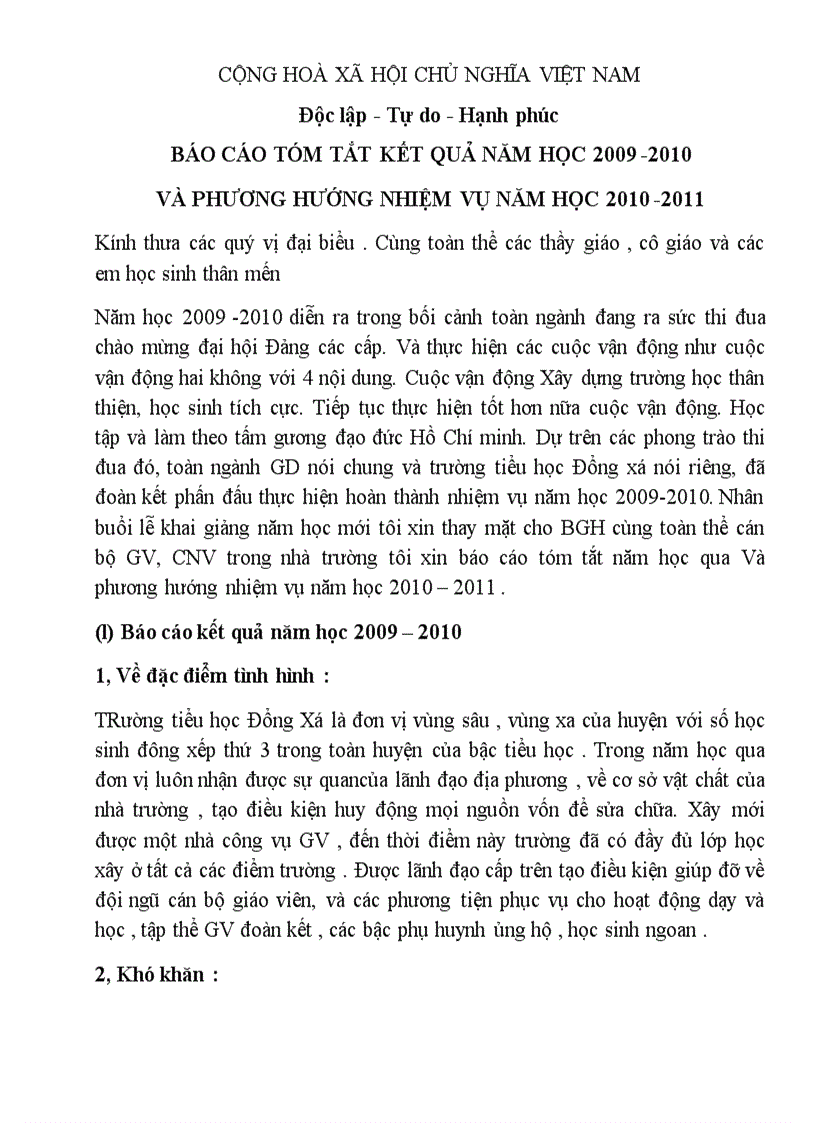 image for page Bao cao tom tat nam học