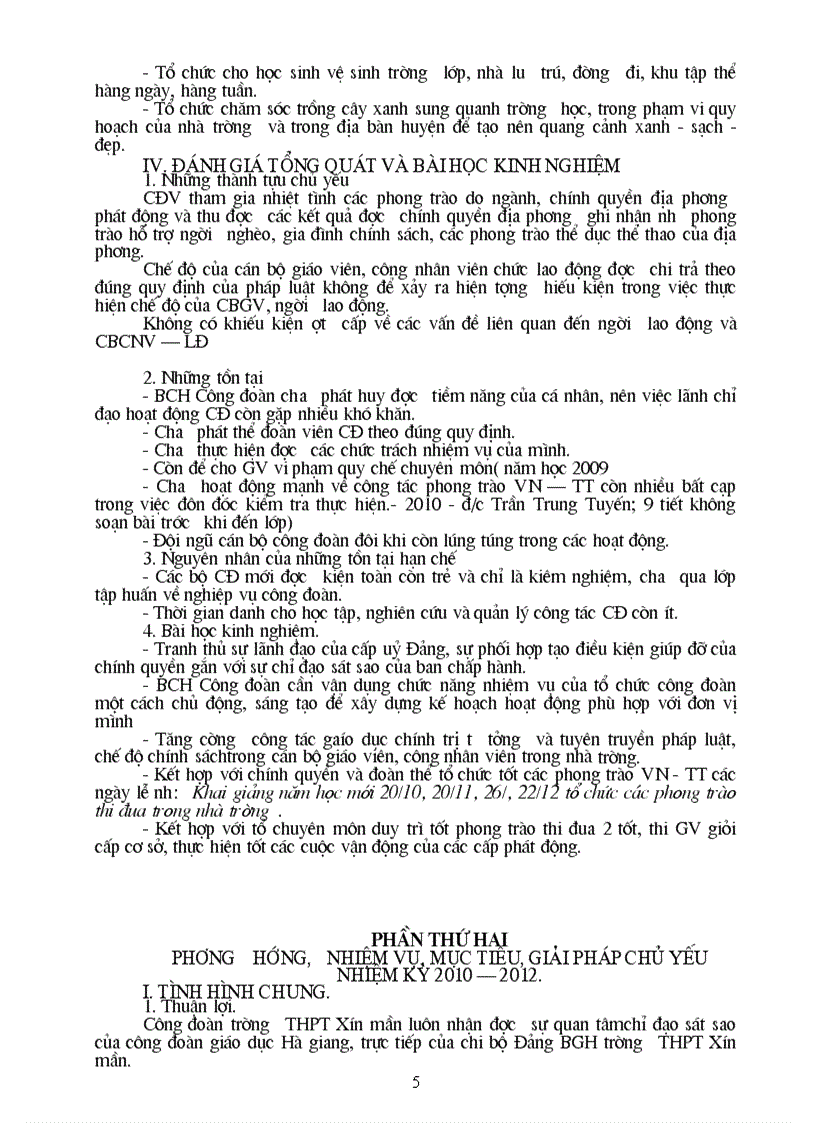 image for page Bao cao tong ket cong doan nhiem ky 2007 2010