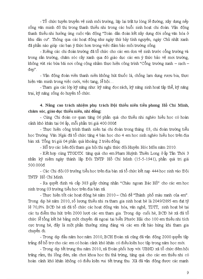 image for page Bao cao tong ket cong tac doan nam 2010