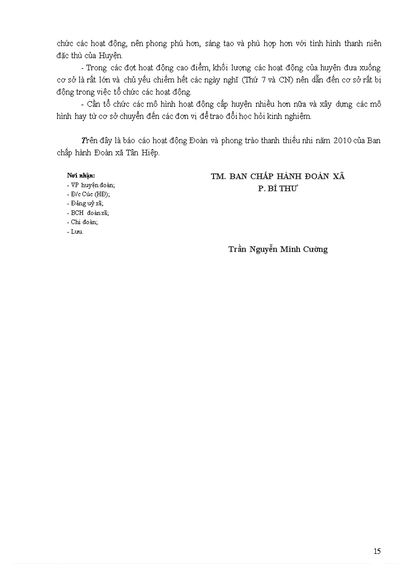 image for page Bao cao tong ket cong tac doan nam 2010