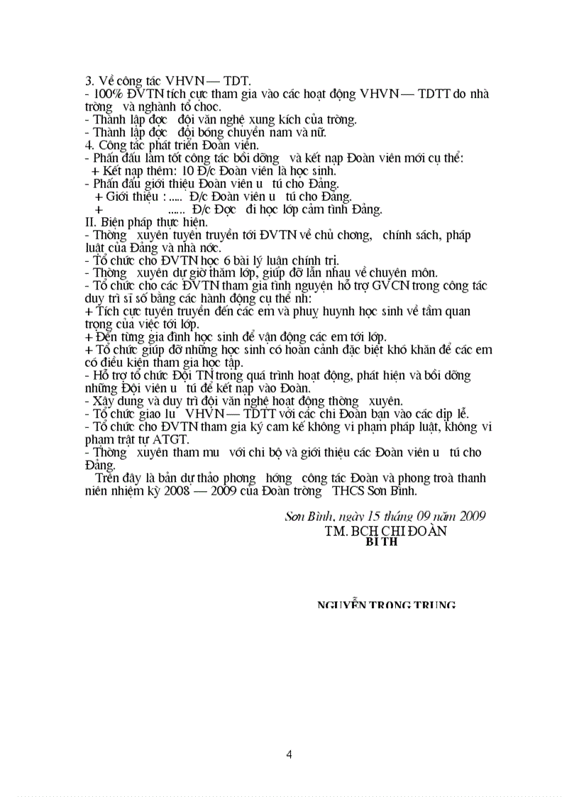 image for page Báo cáo tổng kết công tác Đoàn nhiệm kỳ 2008 2009