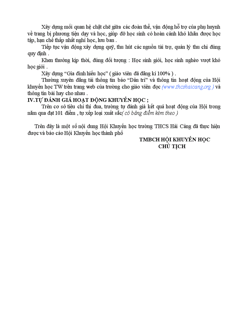 image for page Báo cáo tổng kết công tác khuyến học năm 2009 2010