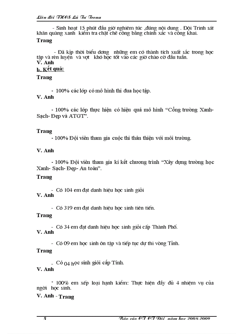 image for page Báo cáo tổng kết đại hội Liên đội 08 09