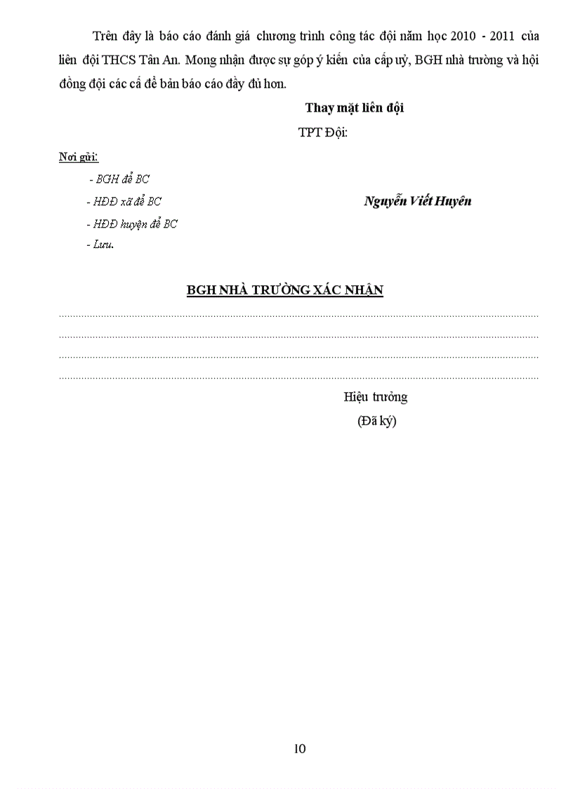 image for page Báo cáo tổng kết đội 2010 2011