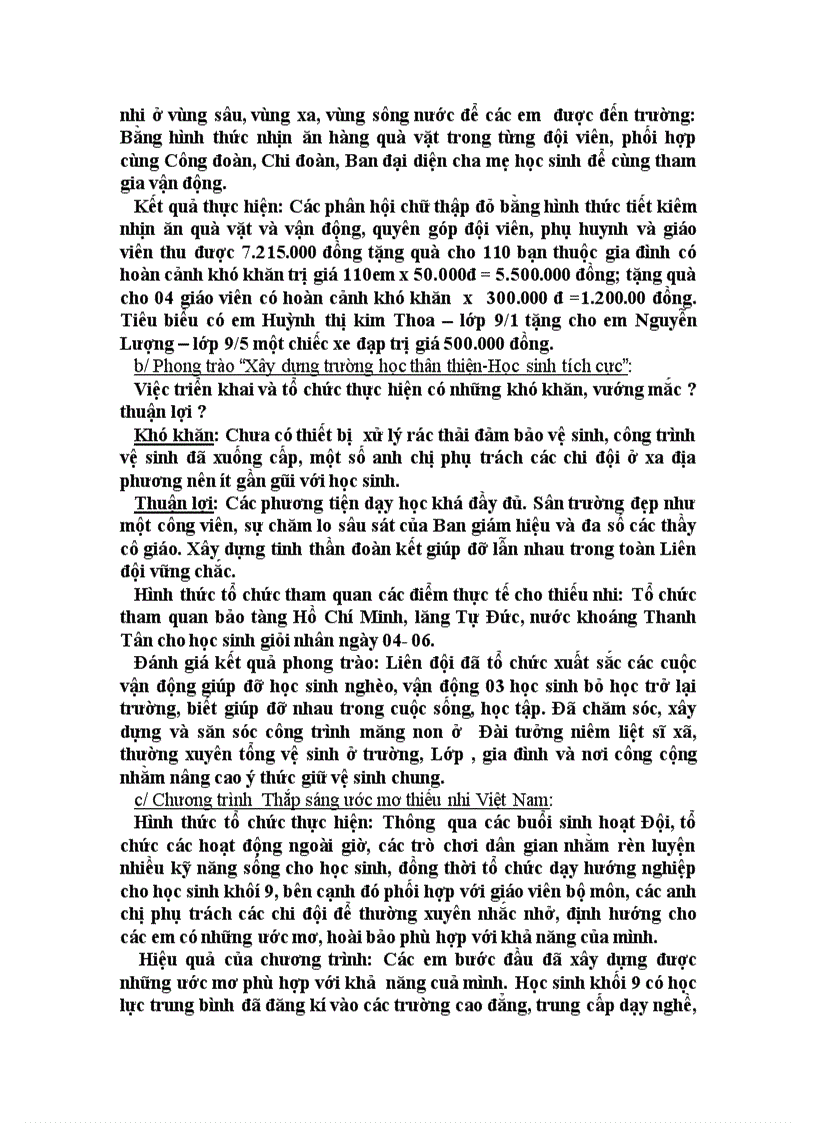 image for page Báo cáo Tổng kết Đội TNTP HCM 2009 2010