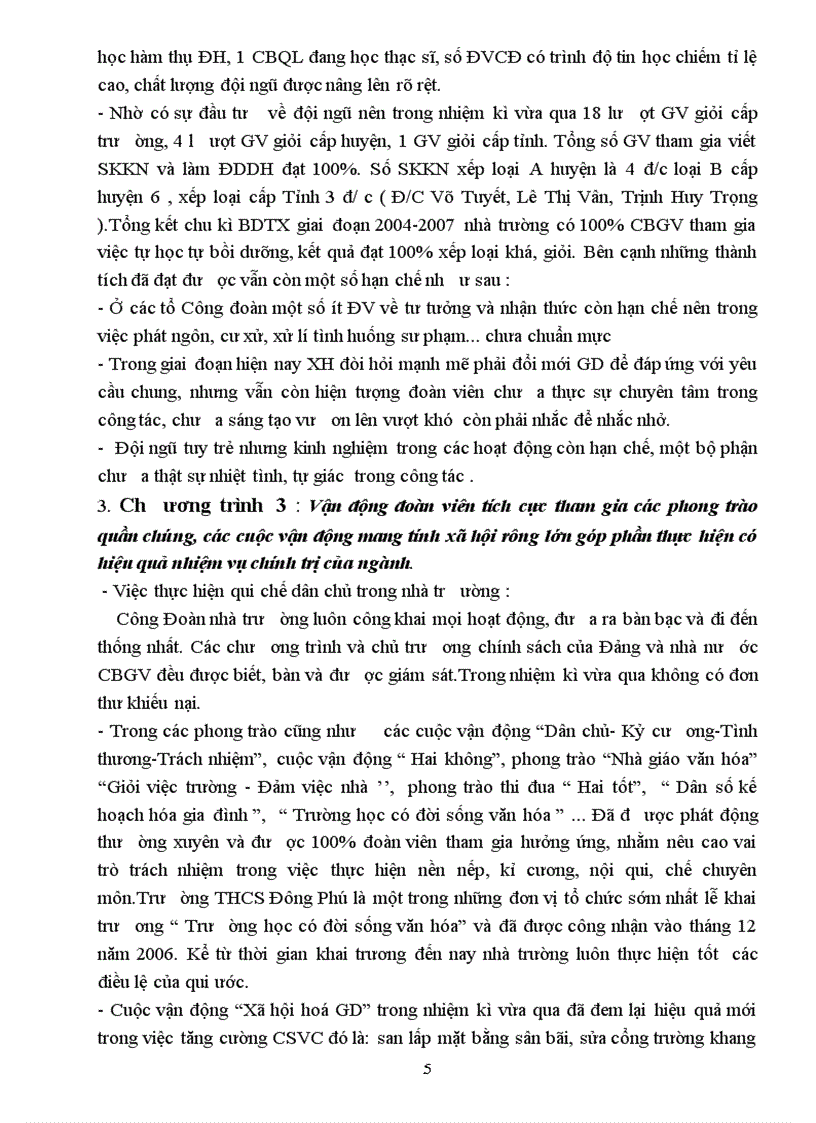 image for page Báo cáo tổng kêt hoạt động công doàn nhiệm kỳ và phương hướng nhiẹm kỳ