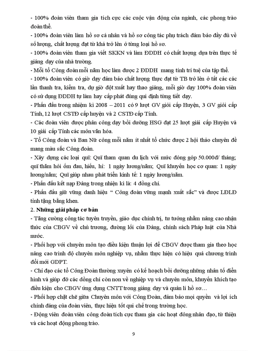 image for page Báo cáo tổng kêt hoạt động công doàn nhiệm kỳ và phương hướng nhiẹm kỳ