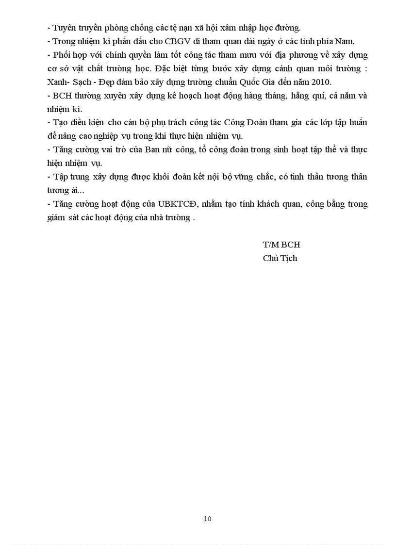 image for page Báo cáo tổng kêt hoạt động công doàn nhiệm kỳ và phương hướng nhiẹm kỳ