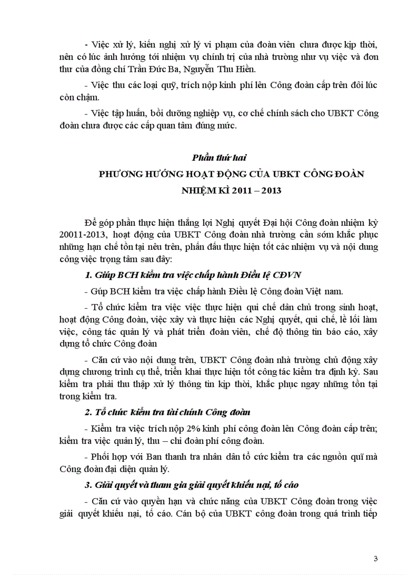image for page Báo cáo tổng kết hoạt động của ubkt công đoàn nhiệm kỳ 2008 2011 và phương hướng nhiệm kỳ 2011 2013