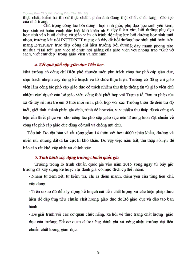 image for page Báo cáo tổng kết học kì I năm học 2010 2011