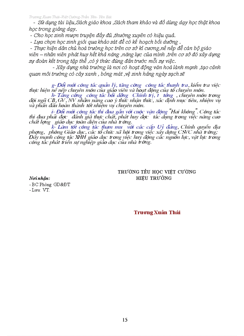 image for page Báo cáo tổng kết học kì I năm học 2010 2011