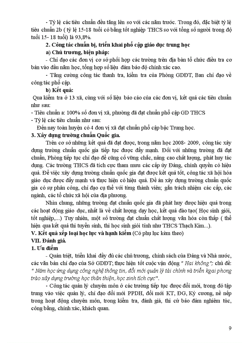 image for page Báo cáo tổng kết naă hịc 08 09 và triển khai nv năm hcọ 09 10
