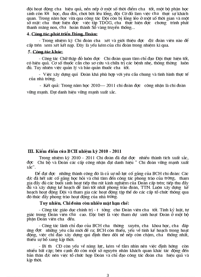 image for page Bao cao tong ket va phuong huong chi doan