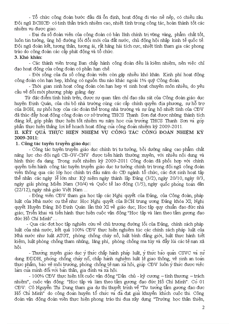 image for page Bao cao tong ket va phuong huong hoat dong cong doan