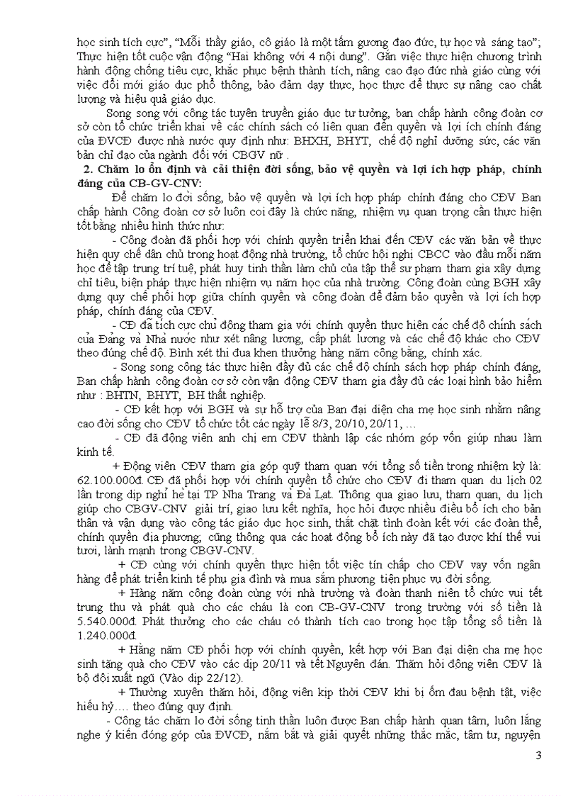 image for page Bao cao tong ket va phuong huong hoat dong cong doan