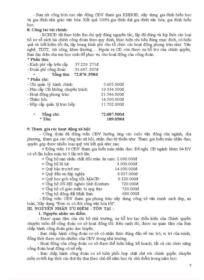 image for page Bao cao tong ket va phuong huong hoat dong cong doan