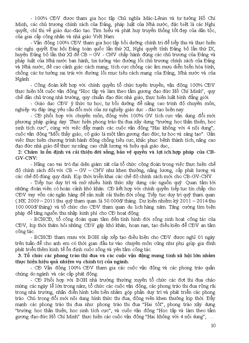 image for page Bao cao tong ket va phuong huong hoat dong cong doan