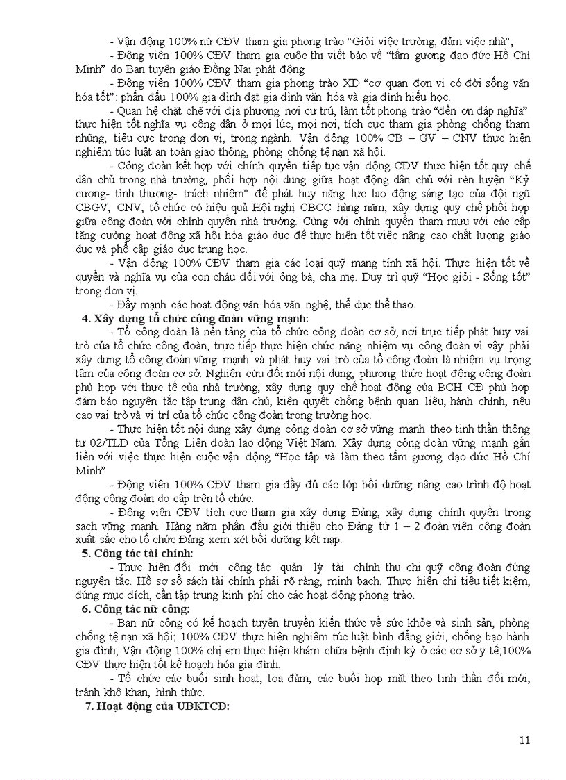 image for page Bao cao tong ket va phuong huong hoat dong cong doan