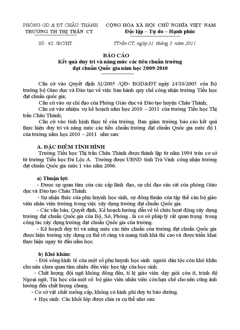 image for page Báo cáo trường đạt chuấn quốc gia 2010 2011