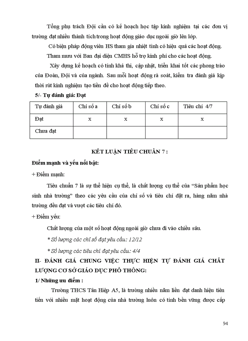 image for page Báo cáo tự đánh giá chất lượng giáo dục THCS