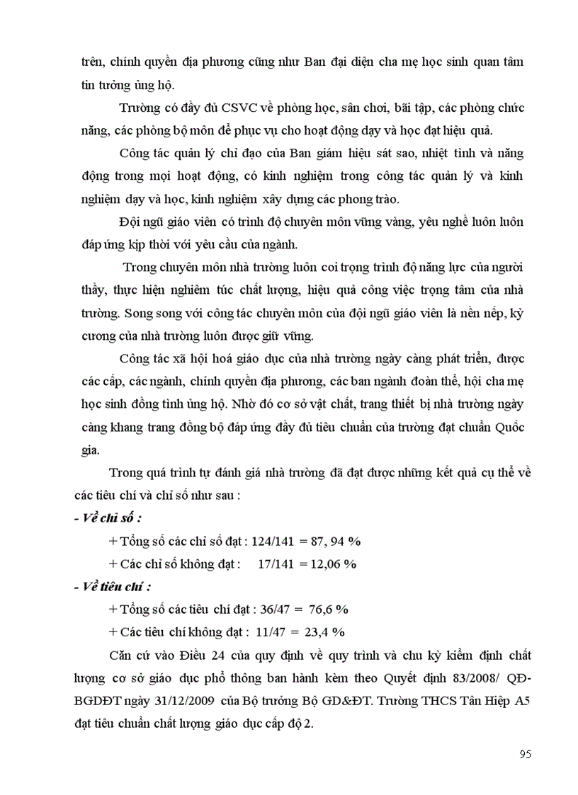 image for page Báo cáo tự đánh giá chất lượng giáo dục THCS
