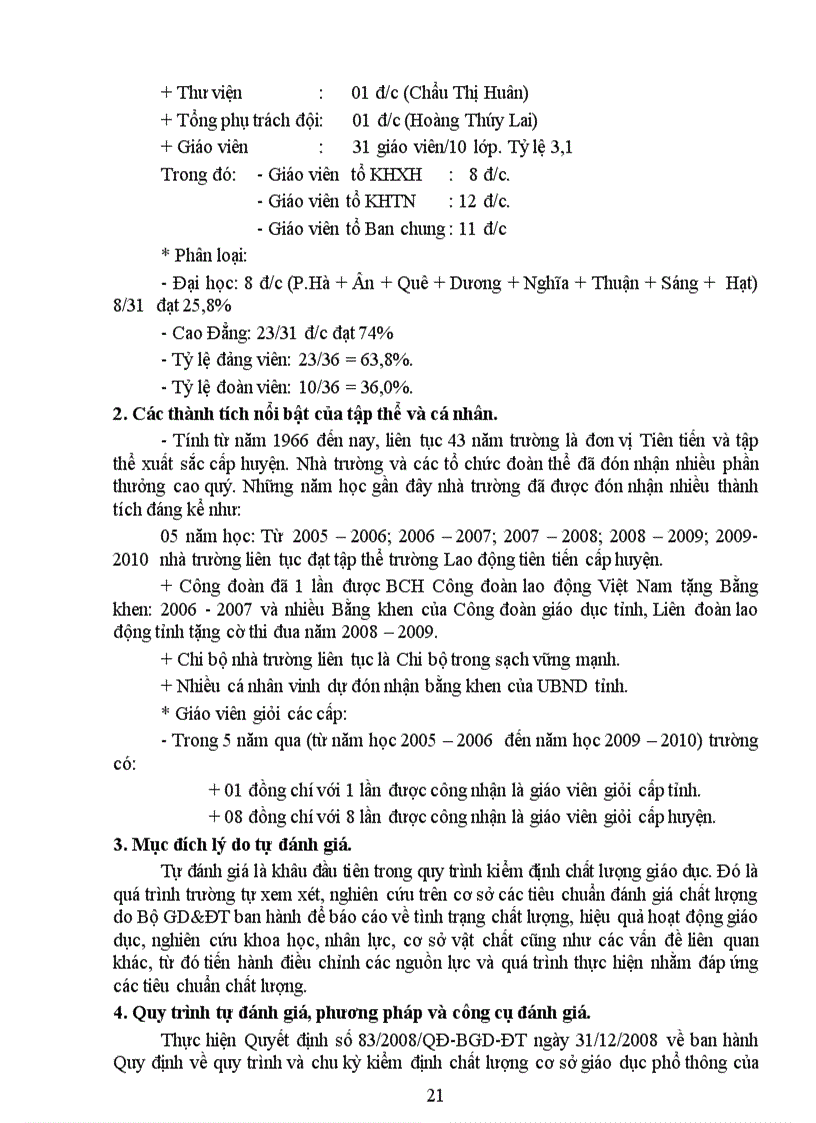 image for page Báo cáo tự đánh giá KDCLGD THCS
