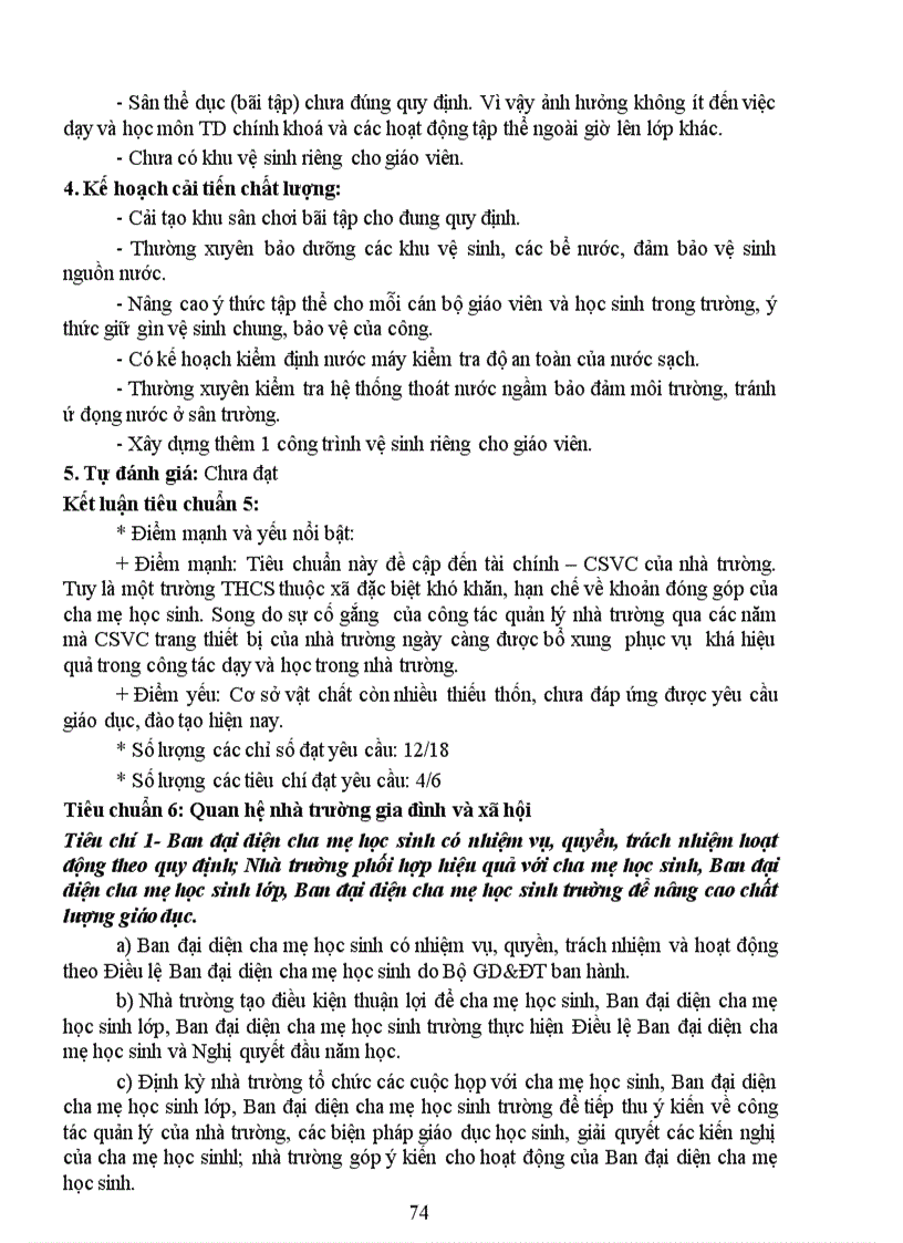 image for page Báo cáo tự đánh giá KDCLGD THCS