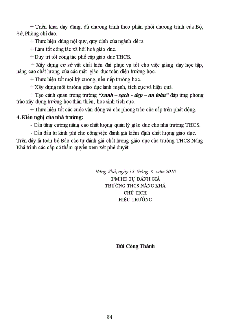 image for page Báo cáo tự đánh giá KDCLGD THCS