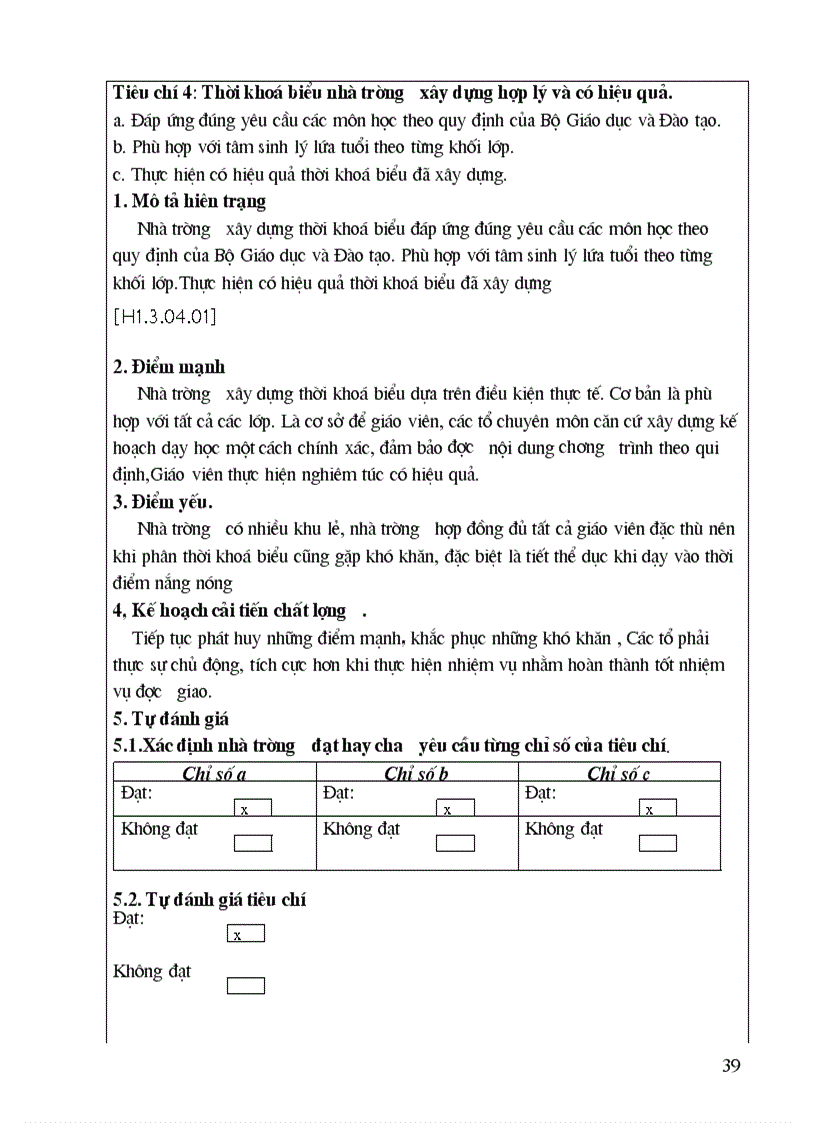 image for page Báo cáo tự đánh giá trường học