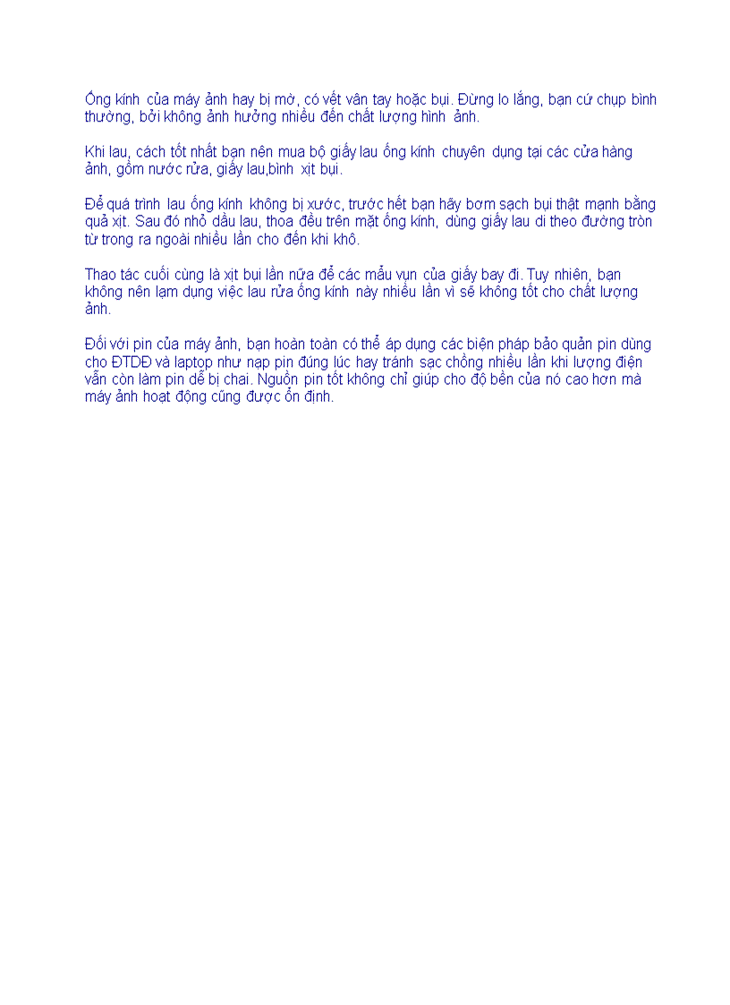 image for page Bảo dưỡng máy ảnh KTS