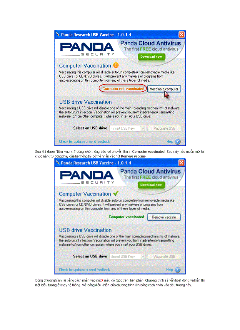 Bảo vệ máy tính và ổ dĩa USB không bị nhiễm virus bằng Panda USB Vaccine