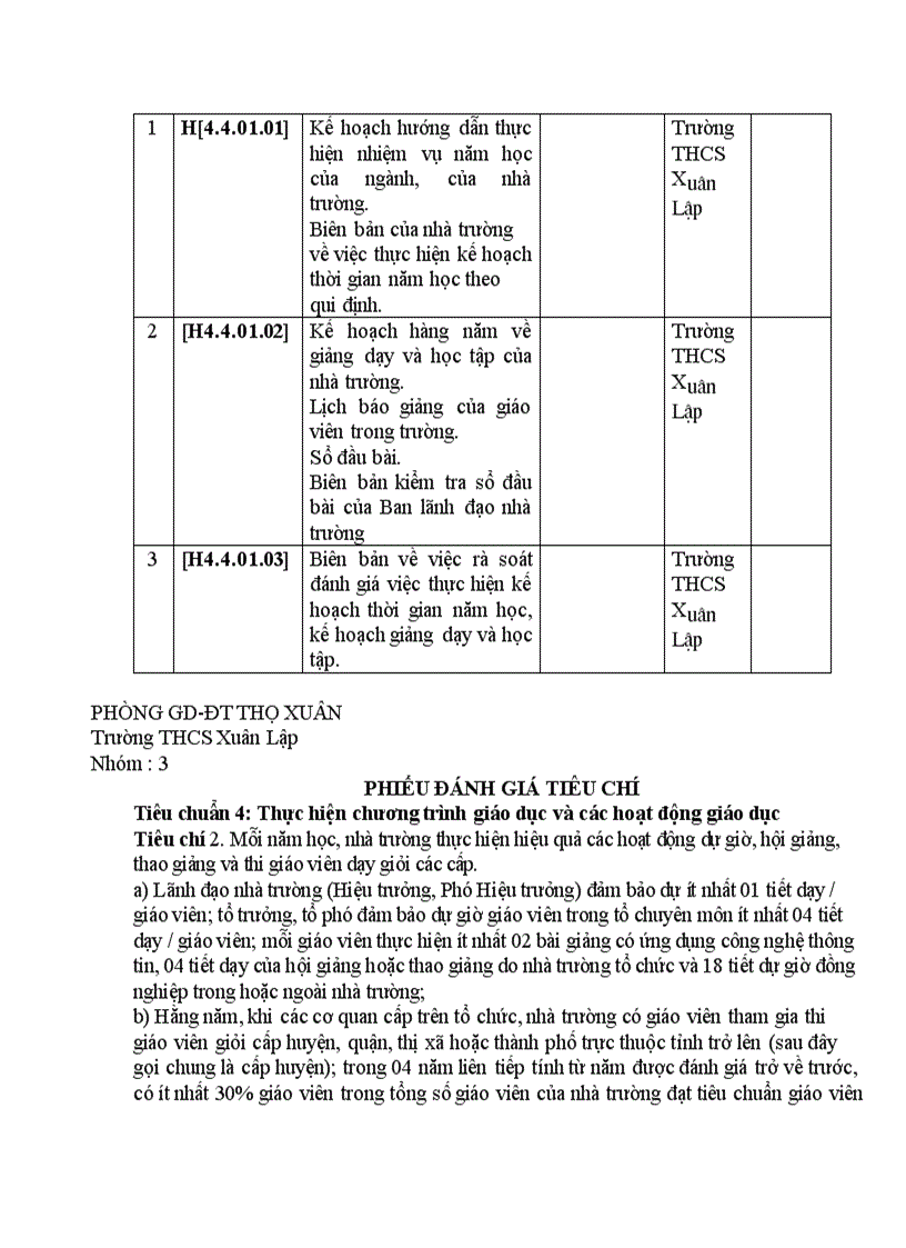 image for page BC Kiem dinh chat luong giao duc THCS Xuan Lap