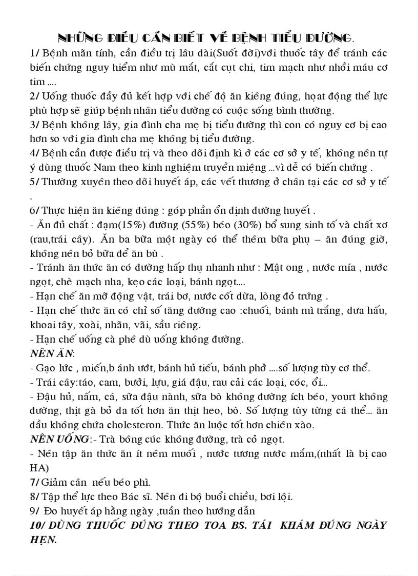 image for page Bệnh tiểu đường