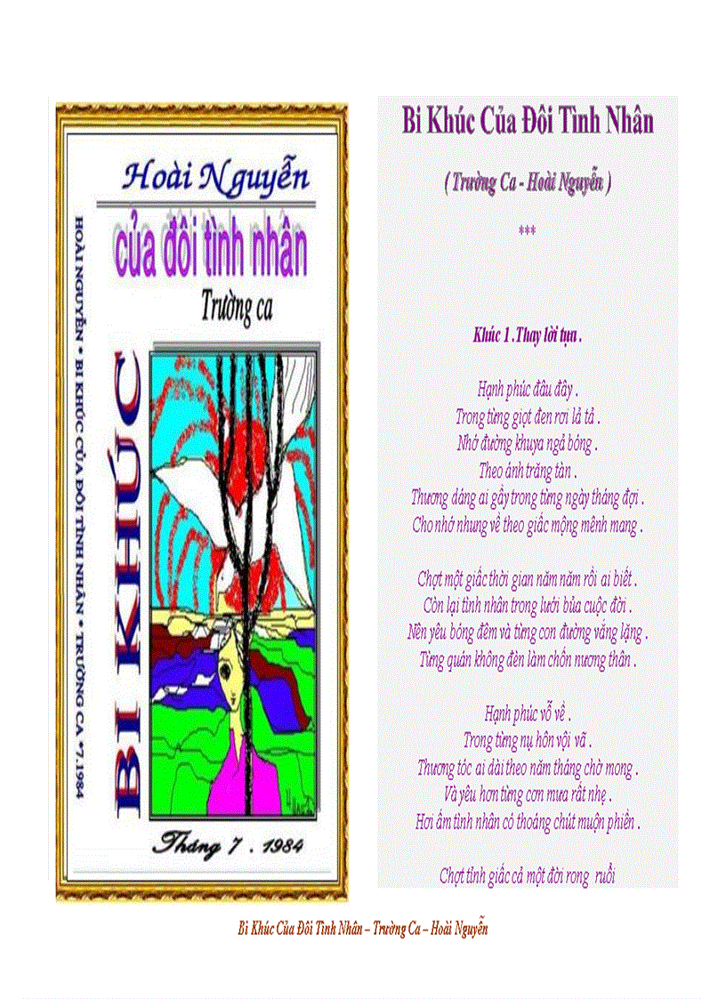 image for page Bi Khúc Của Đôi Tình Nhân Trường Ca Hoài Nguyễn