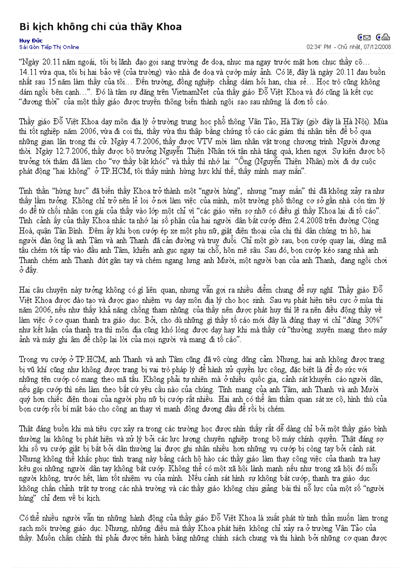 image for page Bi kịch không chỉ của thầy Khoa doc