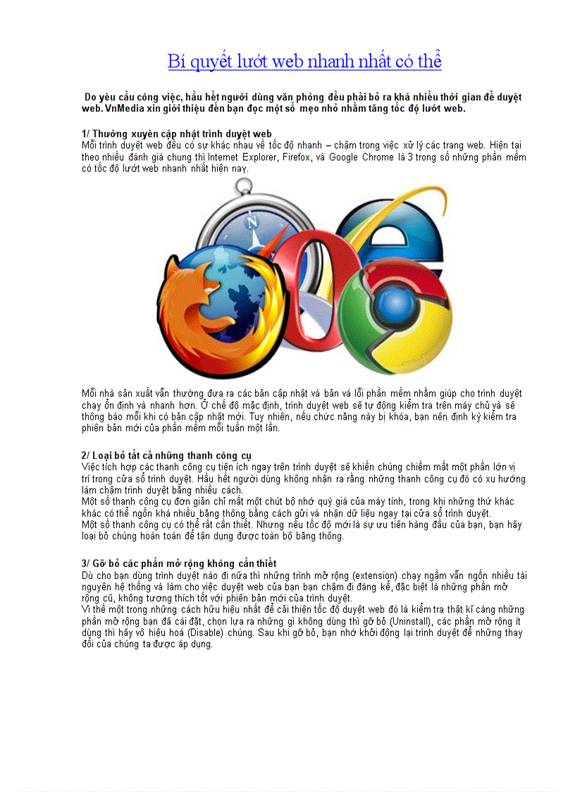 image for page Bí quyết lướt Web nhanh nhất có thể