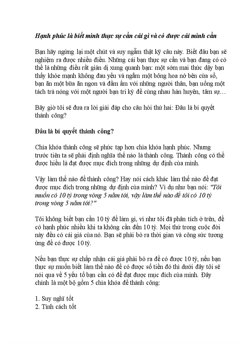 image for page Bí quyết thành công và hạnh phúc